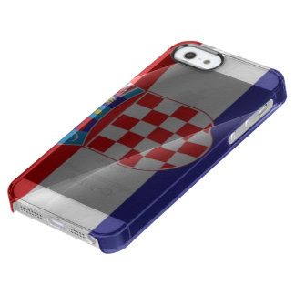 Coque iPhone Clear SE/5/5s Drapeau de la Croatie -
