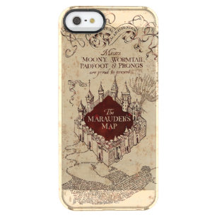 Coque iPhone Clear SE/5/5s Harry Potter Spell   Carte de Marauder