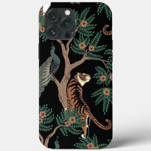 Coque vintage de tigre et de paon