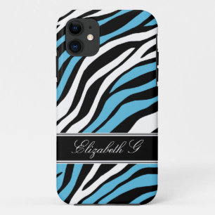 Coque Zebra Print Mix Blue iPhone 5