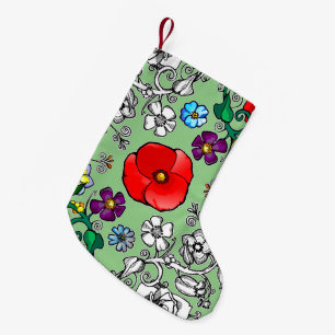 Coquelicot-Blumenteppich Kleiner Weihnachtsstrumpf