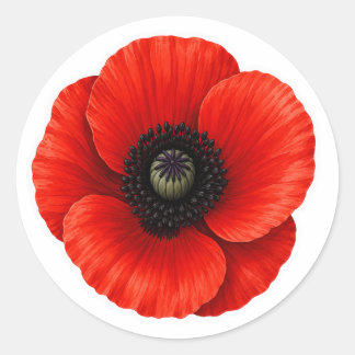 Coquelicot pour le Jour du Souvenir Autocollant Ro