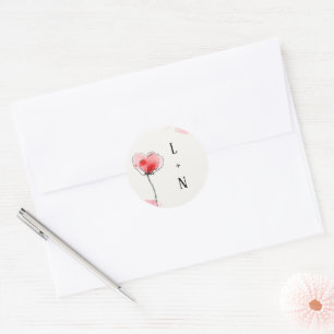 Coquelicots-Sticker Runder Aufkleber