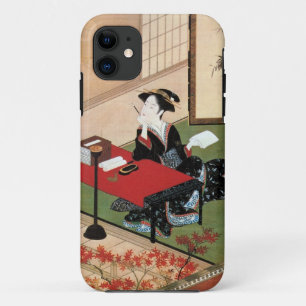 Coque iPhone 11 手紙を書く女, femme de 春章 écrivant une lettre, Shunsho
