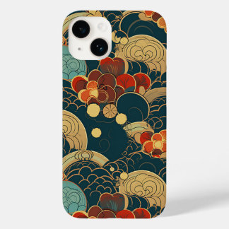 COQUE POUR iPhone 14 日本の伝統的なヴィンテージデザインを使用したアート作品　花