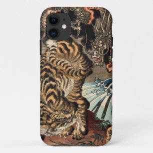 Coque Case-Mate Pour iPhone 龍虎, tigre de 国芳 et dragon, Kuniyoshi, Ukiyo-e