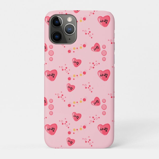 Coques Case-Mate iPhone 사 랑 - AMOUR en coréen (Dos)