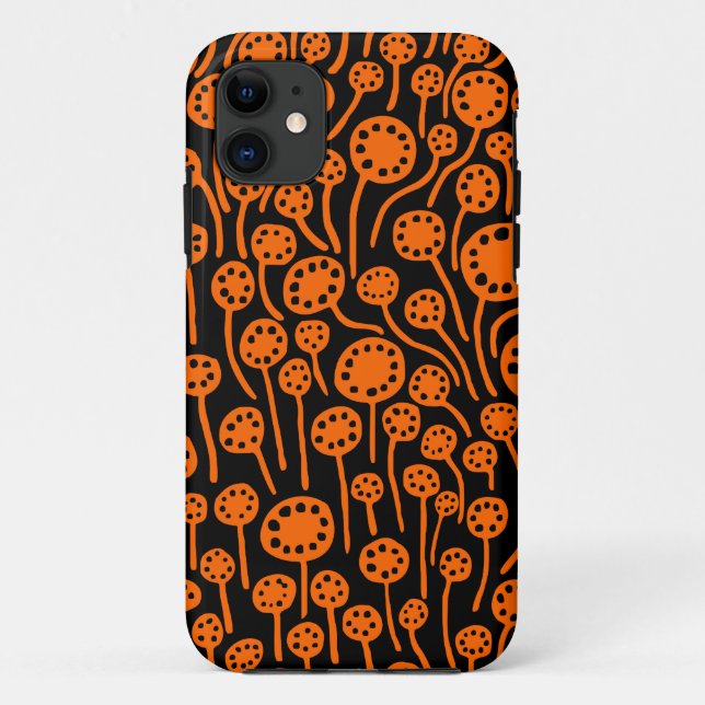 Coques Case-Mate iPhone 090512 Orange sur noir (Dos)