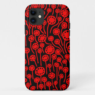 Coque iPhone 11 090512 Rouge sur noir