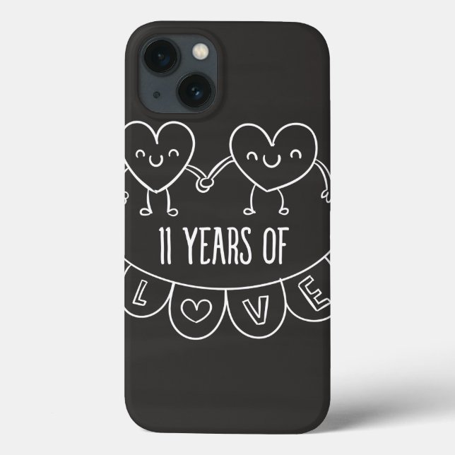 Coques Case-Mate iPhone 11e Anniversary Poison de Chalk Hearts (Verso)