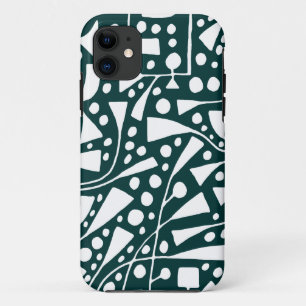 Etui iPhone Case-Mate 120112 Blanc sur Vert foncé