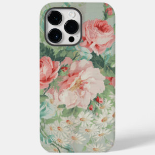 Coque Pour Pour iPhone 14 Pro Max 1890 British Vintage Fabric Roses & Daisies