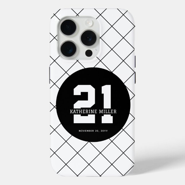 Coques Case-Mate iPhone 21e anniversaire personnalisé Moderne et élégant (Verso)