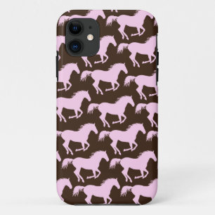 Coque iPhone 11 311 copie rose et Brown de cheval