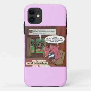 Coque iPhone 11 3 Petits Chiens de médias sociaux à l'aise iPhone