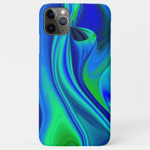 Case-Mate iPhone Case 3D Abstrait en bleu vert violet