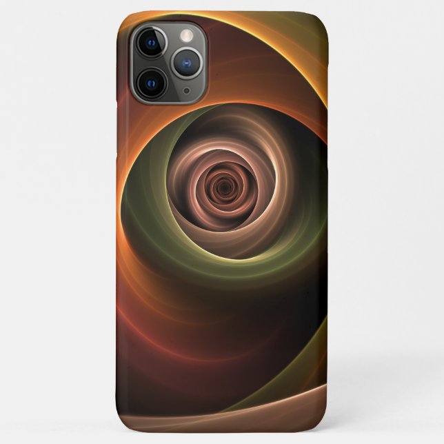 Coques Case-Mate iPhone 3D Spirale Abstraite couleurs chaudes Art fractal  (Dos)