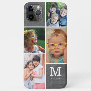 Case-Mate iPhone Case 4 Collage de photos Famille Monogramme Nom Chalboa