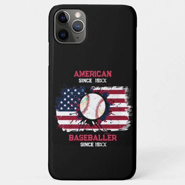 Coques Case-Mate iPhone 4 juillet Baseball USA Independence Day Cadeau (Dos)