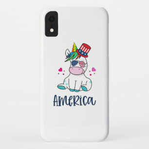 Case-Mate iPhone Case 4 juillet Unicorne avec les États-Unis Drapeau lun