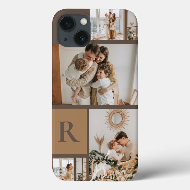 Coques Case-Mate iPhone 4 photos personnalisées Monogramme Brown (Verso)