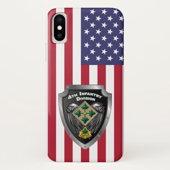 Coques Case-Mate iPhone 4e division d'infanterie, " Steadfast and Loyal " (Dos)