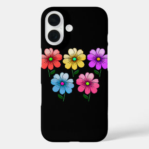 Coques iPhone 16 5 Fleurs de couleur