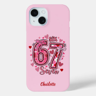 Coque Pour iPhone 15 6 7 Six Seven Meme Trend Girls Name iPhone Case