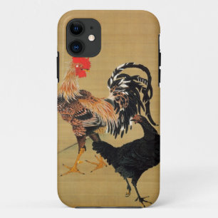 Etui iPhone Case-Mate 7. 大鶏雌雄図, couple de 若冲 des poulets, 