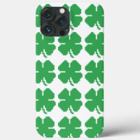 8 bits Pixel Lucky Four Leaf Clocher