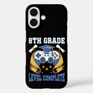 Coques iPhone 16 8e année Niveau Complet Jeu Gamer Graduation