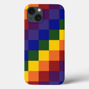 Etui iPhone Case-Mate à damiers arc-en-ciel