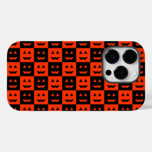 Coque Pour iPhone 14 Pro à damiers faces Citrouilles