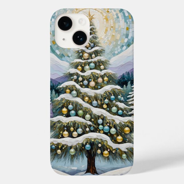 Coques Case-Mate iPhone À feuillage persistant doré (Verso)