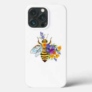 Case-Mate iPhone Case Abeille à fleurs avec des plantes sauvages
