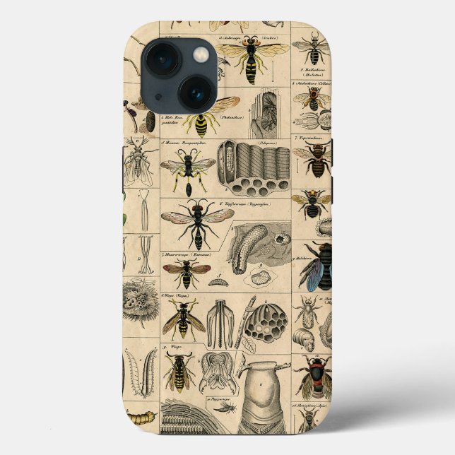 Coques Case-Mate iPhone Abeille Insecte Bug Wasp Nature Peinture des abeil (Verso)