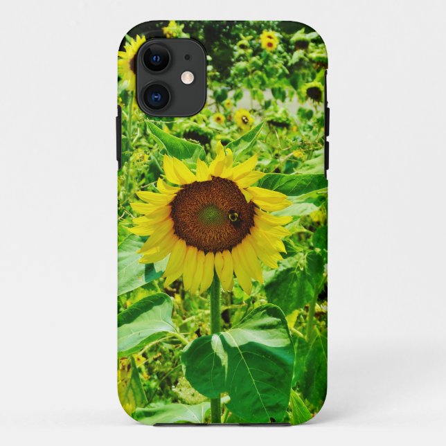 Coques Case-Mate iPhone Abeille sur tournesol jaune (Dos)