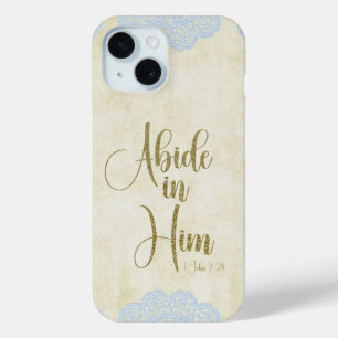 Coque Pour iPhone 15 Abide in Him Scripture Citation