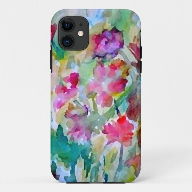 Coques Case-Mate iPhone Abrégé sur aquarelle de jardin d'agrément de (Dos)