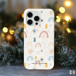 Coque iPhone 15 Pro Max Abstract Boho Rainbow Pattern - Minimalist Nature 