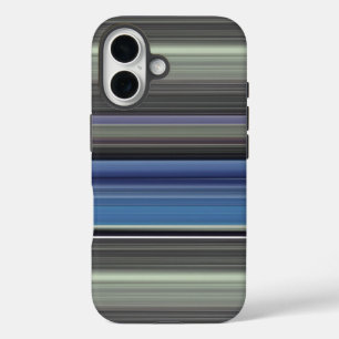 Coques iPhone 16 Abstrait #1 : Bleu et gris