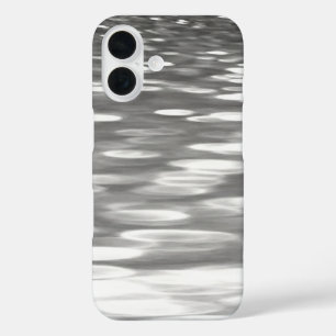 Coques iPhone 16 Abstrait #3 : Reflet gris argent