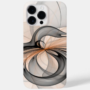 Coque Pour Pour iPhone 14 Pro Max Abstrait Anthracite Grey Sienna Art moderne fracta