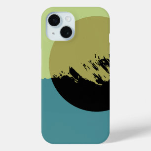 Coque Pour iPhone 15 Abstrait Art moderne Cercle foncé