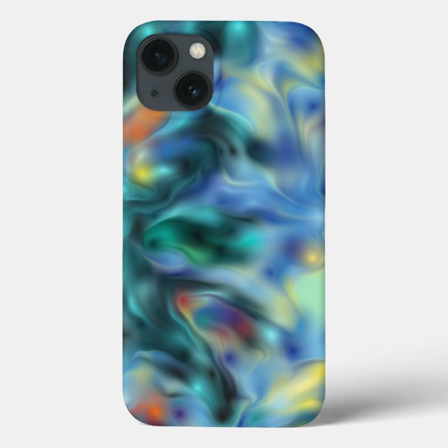 Coques Case-Mate iPhone Abstrait bleu (Verso)
