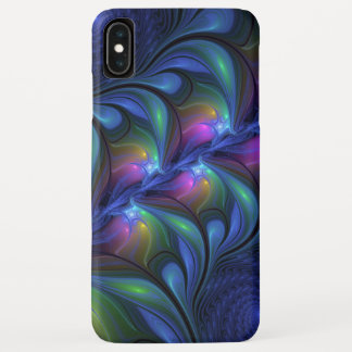 Case-Mate iPhone Case Abstrait Bleu Rose Vert Lumineux Coloré Fractal