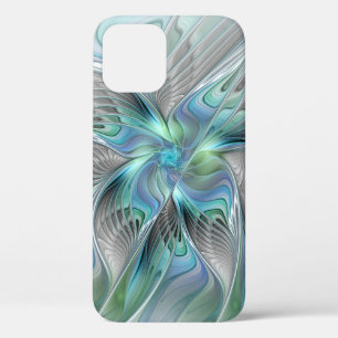 Case-Mate iPhone Case Abstrait Bleu Vert Papillon Imaginaire Fractal Art