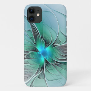 Case-Mate iPhone Case Abstrait De Bleu, Art Fractal Moderne