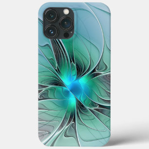 Case-Mate iPhone Case Abstrait De Bleu, Art Fractal Moderne