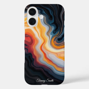 Coques iPhone 16 Abstrait de torsion - Gras & Art Dynamique
